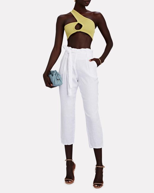 L'Agence Heather Linen Paperbag Pants 
