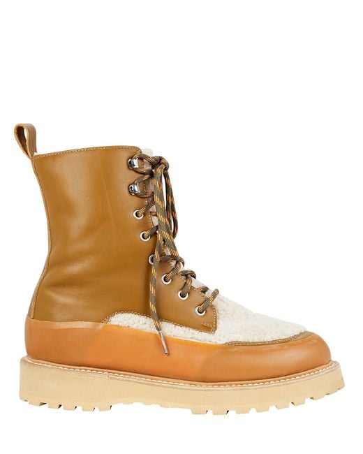 Ulla Johnson X Diemme Etna Leather And Shearling Boots in Brown | Lyst