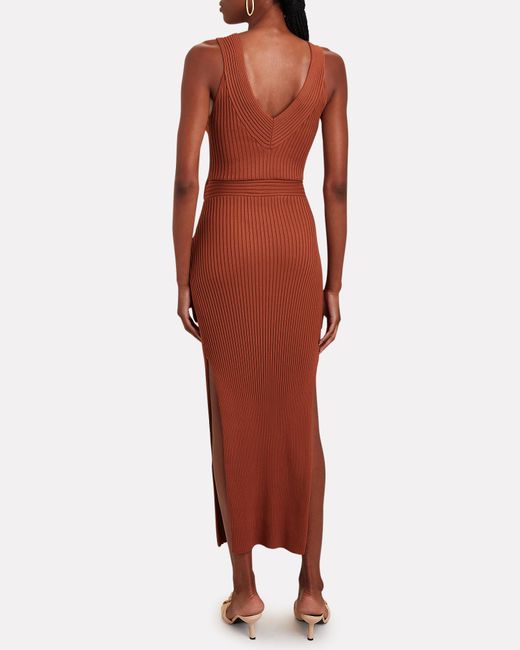 SOVERE Bond Reversible Rib Knit Midi 