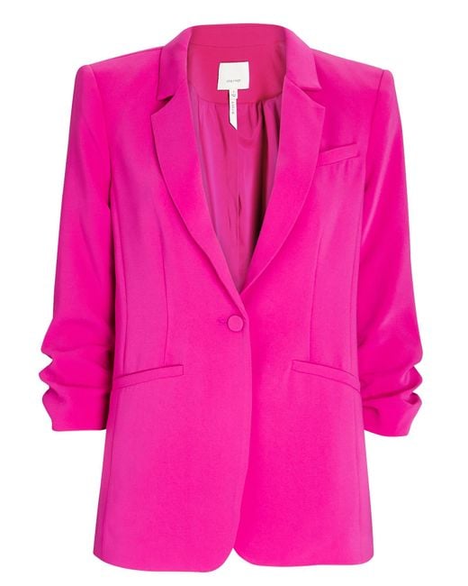 Cinq À Sept Synthetic Khloe Crepe Blazer in Pink | Lyst
