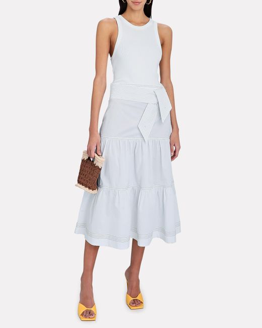 Veronica Beard Austyn Tie-waist Cotton 