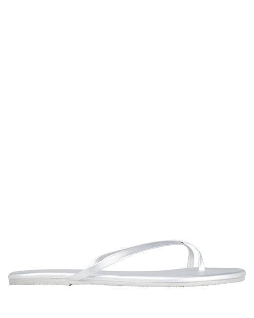 TKEES Riley Flip Flops in Silver (Metallic) | Lyst