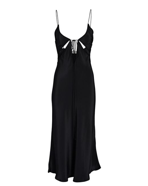 Christopher Esber Triquetra Cut-out Silk-satin Midi Dress in Black | Lyst