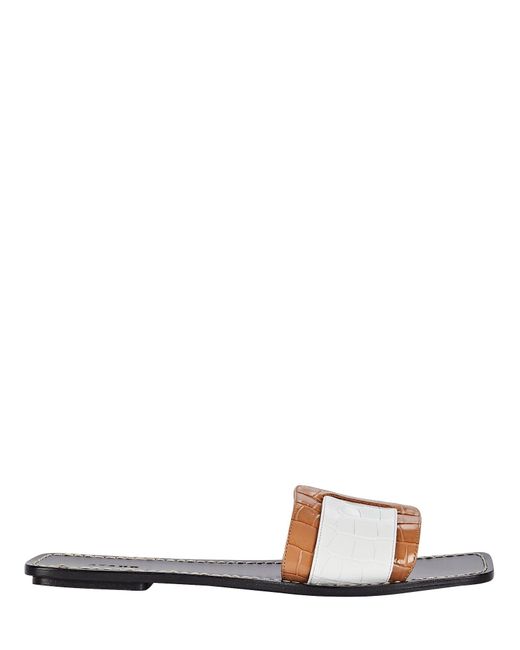 staud amelie leather slides