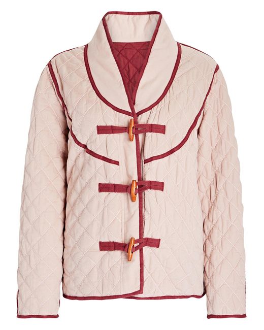 The Great Reversible Cotton toggle Jacket in Purplelt (Pink) Lyst