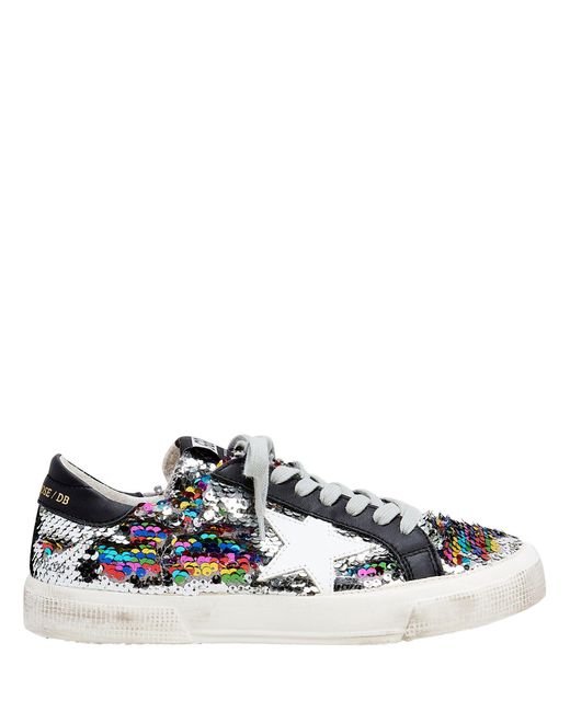 sequin low top sneakers