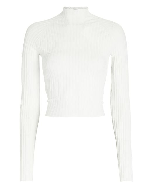 Dion Lee Cotton Figure 8 Reversible Rib Knit Top in Ivory (White ...