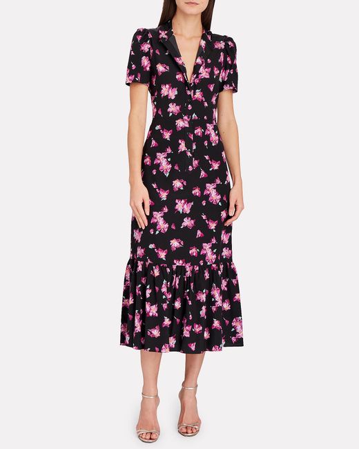 flounce midi dress