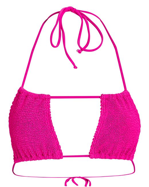 Bondeye Bond Eye Andy Triangle Bikini Top in Pink | Lyst Canada