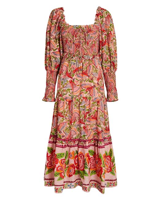 FARM Rio Macaw Flight Smocked Cotton 