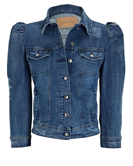 retroféte Ada Puff Sleeve Denim Jacket 