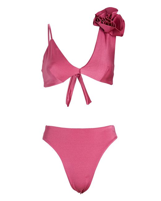 Maygel Coronel Nereida Ruffled Bikini Set in Pink | Lyst Canada