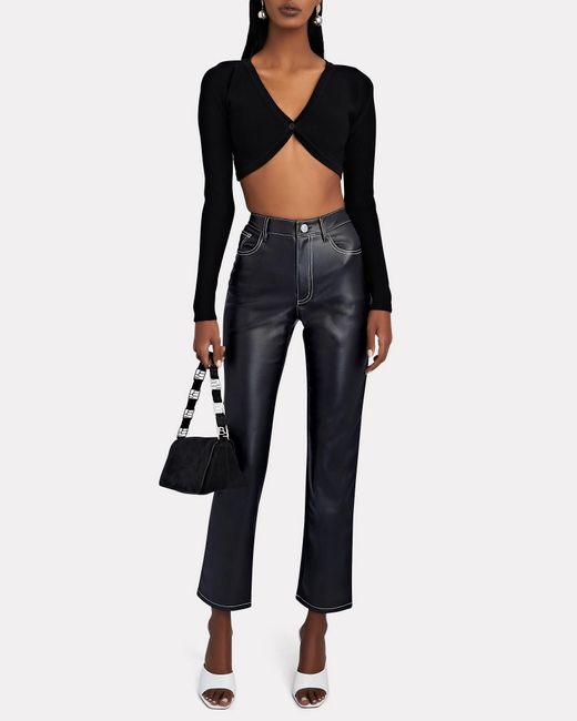 aya muse cropped knit cardigan