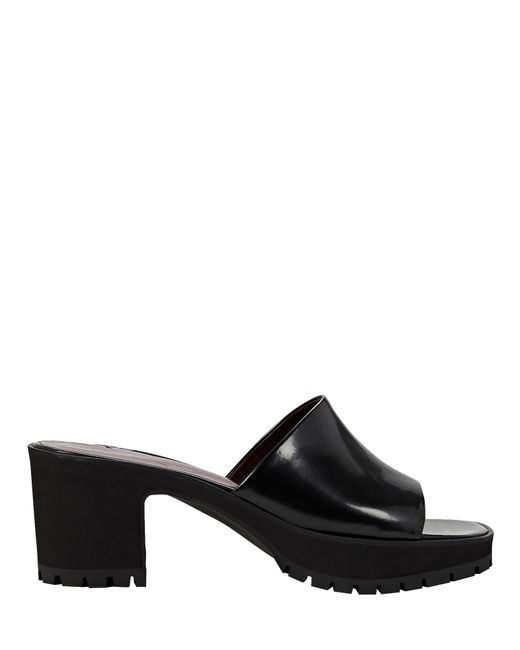 staud amelie leather slides