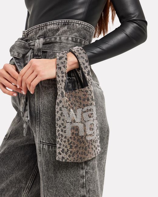 Alexander Wang Mini Rhinestone Leopard Print Shopper in Black Lyst