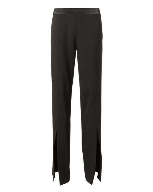 black pants with front slits