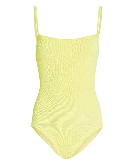 Hunza G Pamela One-piece Swimsuit in Yellow | Lyst Canada