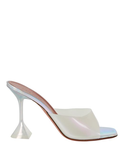 AMINA MUADDI Lupita Glass Pvc Slide Sandals in White | Lyst Canada