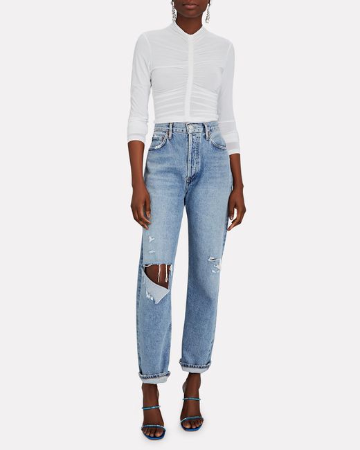 A.L.C. Synthetic Ansel Ruched Jersey 