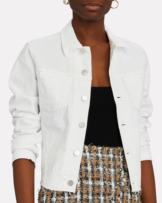 L'Agence Janelle Cropped Denim Jacket 
