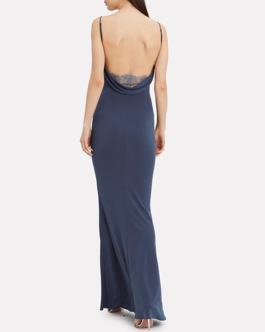 Katie May Surreal Cowl Back Evening Dress in Blue Lyst