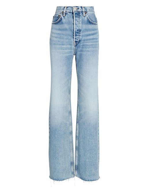 RE/DONE 70s Ultra High-rise Wide-leg Jeans in Blue | Lyst Canada
