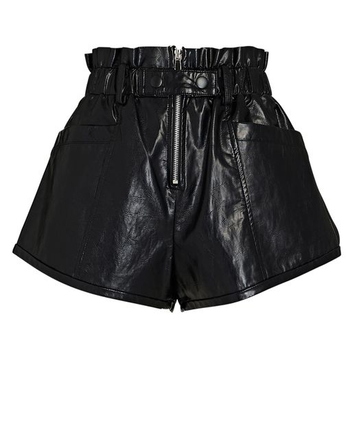 Sea Laurence Vegan Leather Shorts in Black | Lyst