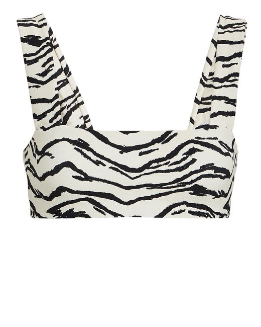 We Wore What Weworewhat Zebra Print Sports Bra in White Lyst
