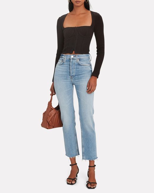 Denim 70s High-rise Stove Pipe Jeans 