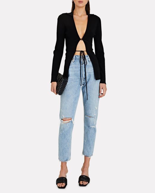 red button down sweater