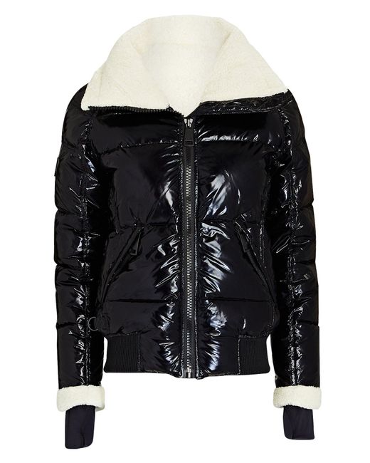 Sam. Ellie Shearlingtrimmed Quilted Puffer Jacket in Black Lyst Canada