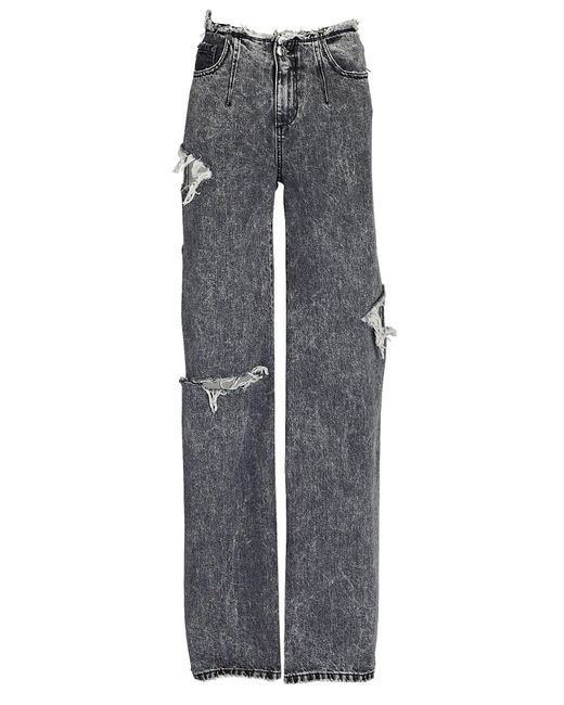 SER.O.YA Denim Aston High-rise Wide-leg Jeans in Gray | Lyst