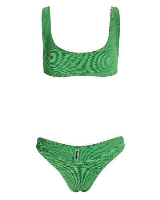 Reina Olga Ginny Scrunch Bikini Set in Green | Lyst