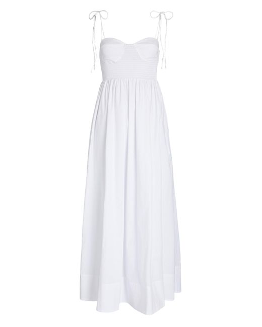 STAUD Landry Shoulder-tie Maxi Dress in White | Lyst Canada