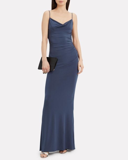 Surreal cowl back evening dress sales