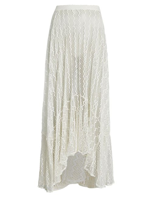 PATBO Lace Beach Maxi Skirt in White | Lyst