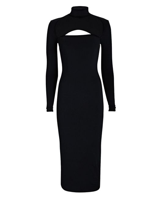 SER.O.YA Dani Open-back Jersey Midi Dress in Black | Lyst