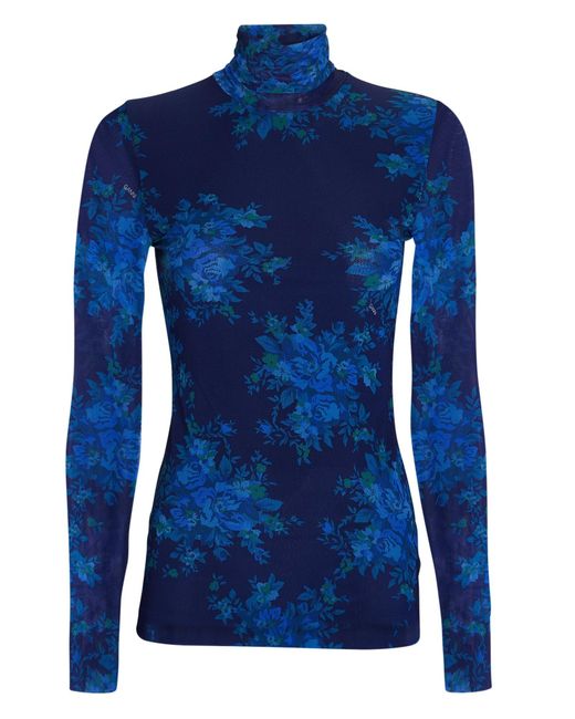 ganni mesh turtleneck