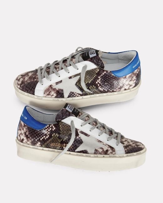 snakeskin golden goose sneakers