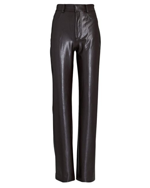 A.L.C. Christopher Vegan Leather Pants in Brown | Lyst