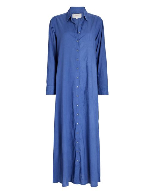 Xirena Boden Cotton Maxi Shirt Dress in Blue | Lyst Canada
