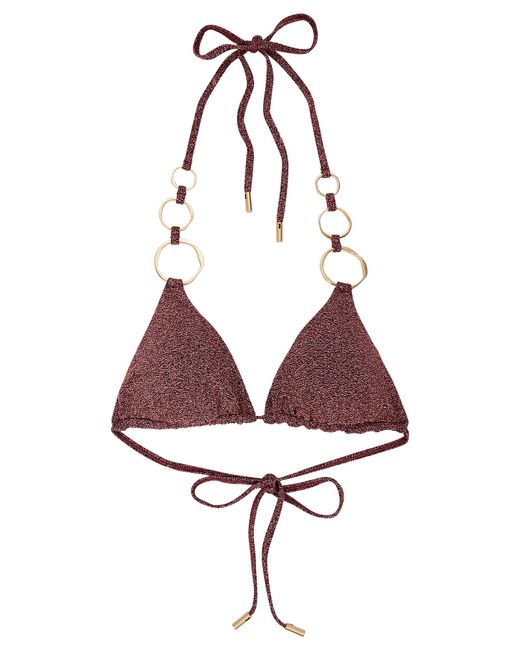 Cult Gaia Zoey Ring Bikini Top in Brown | Lyst