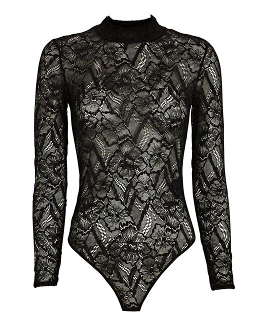 Jonathan Simkhai Maddox Corded Lace Bodysuit in Black | Lyst