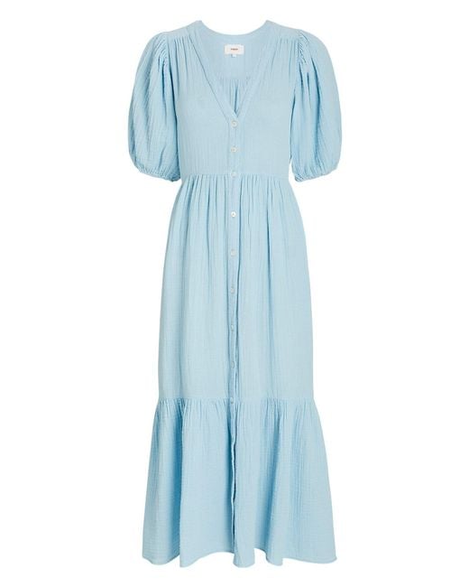 Xirena Lennox Cotton Gauze Midi Dress in Bluelt (Blue) Lyst