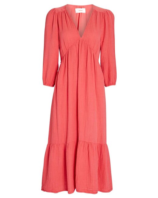 Xirena Ella Cotton Gauze Midi Dress in Pink Lyst Canada