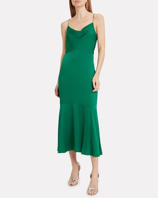 Intermix Paris Charmeuse Slip Dress in Green Lyst