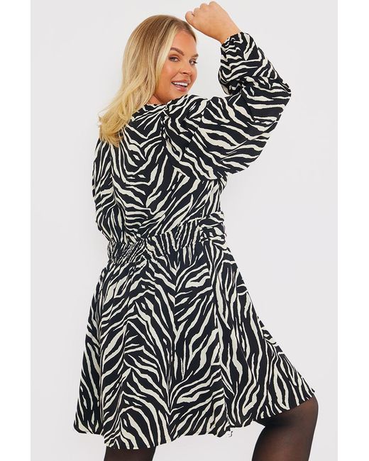 JAC JOSSA Black Zebra Woven Mini Dress