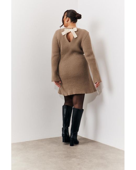 Dorothy Knit Skater Dress - Mocha