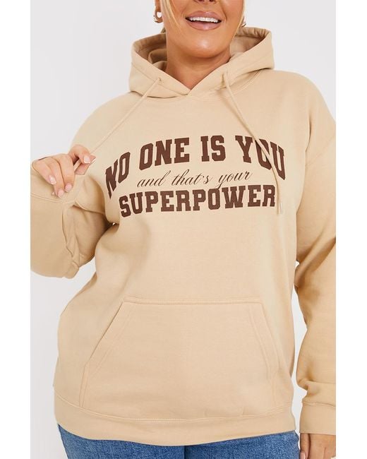 In The Style Black 'No One Is You And That Is Your Superpower' Slogan Hoodie