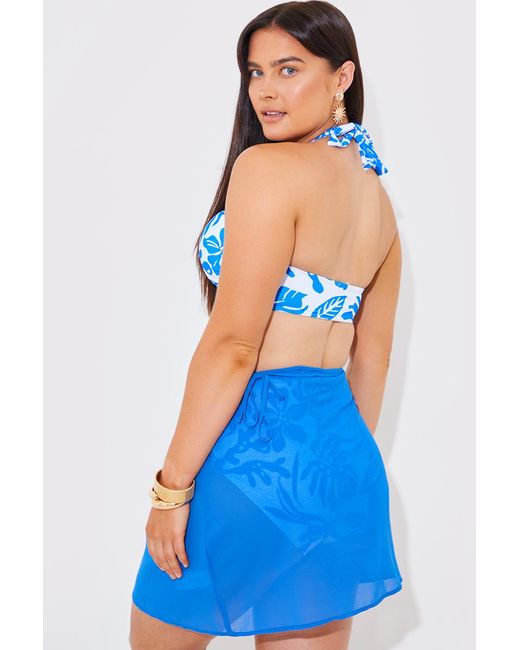 Jenny Mogey Blue Tie Side Mini Sarong